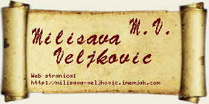 Milisava Veljković vizit kartica